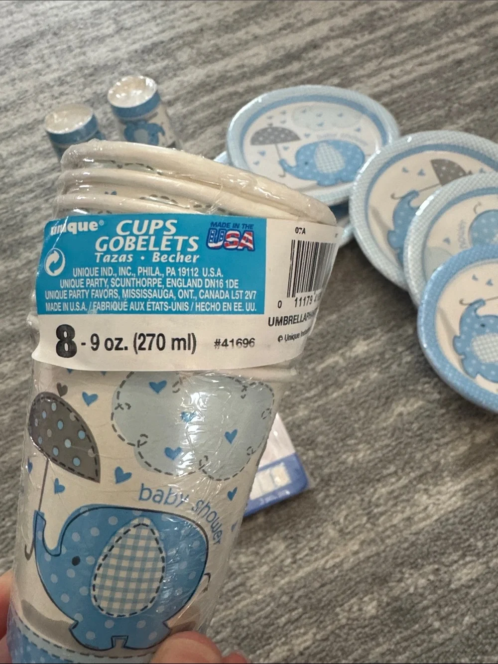 Boy Baby Shower Blue Elephant Party Bundle